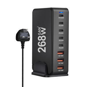 High Power 268W 8 Ports Multiple Port Type <b>C</b> <b>USb</b> <b>a</b> Fast Charging PD Desktop Portable Travel Mobile Phone Power <b>Adapter</b> - Product Image 3