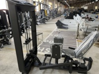 Appareil d'entraînement réglable à double colonne pour abducteurs, équipement de fitness avec câble en acier pour crossover, idéal pour la musculation du dos et des pectoraux en salle de sport