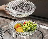 Elegante PET fruit schaal met licht luxe transparant design voor woonkamer fruit, snoep & snacks
