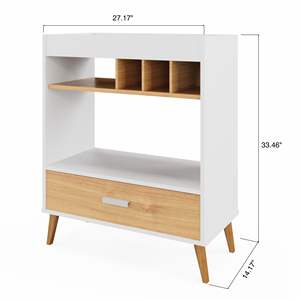 Sedia <span class=keywords><strong>da</strong></span> <span class=keywords><strong>Pranzo</strong></span> Moderna <span class=keywords><strong>in</strong></span> Rovere Ecologico <span class=keywords><strong>con</strong></span> <span class=keywords><strong>Tavolo</strong></span> Contenitore Impermeabile per Soggiorno e Mini Bar - Product Image 6