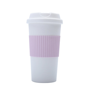 Shang Kou Ai Plastic Drinking Cup 500Ml Double Layer Reusable Travel Coffee Cup For Outdoor Use - Product Image 4
