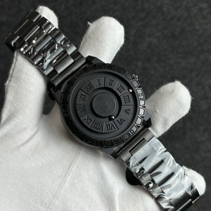 Reloj de Cuarzo de Lujo para Hombre, de Acero Inoxidable, con Números Romanos, Manecillas Magnéticas con Escalas, Personalizado, sin Espejo - Product Image 5