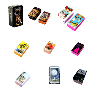 Jeu de cartes de tarot personnalisées en papier, luxe, portable, impression couleur intégrale, cartes d'oracle avec guide en papier - Product Image 1