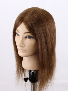 Cabeza de Práctica con Cabello Humano 100% <span class=keywords><strong>Real</strong></span> para Peluqueros, Ideal para Tratamientos Químicos y Educación en Estilismo - Product Image 3