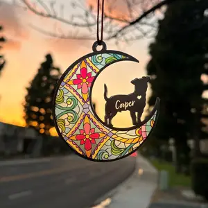 Cá nhân hoá Dog breed memorial suncatcher Pet memorial quà tặng cho mất mát của người yêu vật nuôi khuyến mại Nguồn cung cấp bên