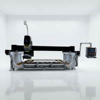 Machine de découpe de pierre CNC automatique à 5 axes professionnelle UBO avec moteur servo pour comptoirs et carreaux en marbre