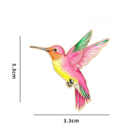 Broche de Solapa con Diseño de Colibrí Tropi-ral y Selvático