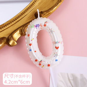 Velas de cumpleaños con forma de números, de parafina blanca, decoraciones para pastel de feliz cumpleaños para fiestas - Product Image 3