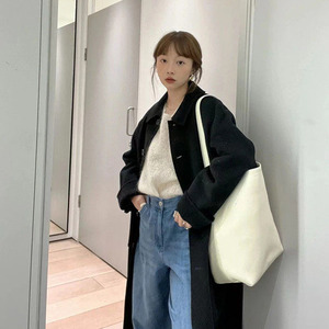 Sac fourre-tout et sac seau en cuir véritable pour femme, imperméable, grande capacité, sac à bandoulière - Product Image 5