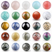 Ensemble de 10 pierres précieuses naturelles, boules de pierres polies pour la décoration de la maison, la guérison par les cristaux et la fabrication de bijoux DIY