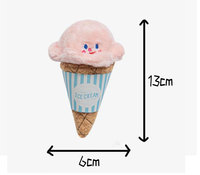 Belle conception forme de crème glacée en peluche chiens de compagnie mâcher odeur interactive jouets animal de compagnie en peluche lente nourriture recherche jouet vocal caché nourriture jouet