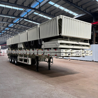 Vente directe usine, excellent prix, semi-remorque porte-conteneurs standard neuve à 3 essieux avec 12 verrous torsionnels sur les parois latérales