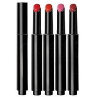 Rouge à lèvres personnalisé avec logo, formule crémeuse pour des lèvres douces et pulpeuses, crème à la vitamine E, couleur pressée, rouge à lèvres haute brillance