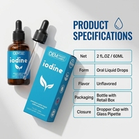 Iodure de potassium liquide en gouttes 60 ml, complément d'iode sans saveur, OEM ODM, marque privée