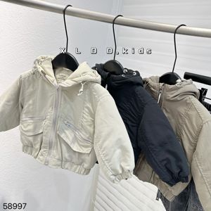 Veste à capuche en jean pour enfants garçons et filles, style safari, écologique, coupe-vent, épaisse, avec poches zippées, <span class=keywords><strong>parka</strong></span>, streetwear, vêtements d'extérieur pour l'automne et l'hiver - Product Image 5
