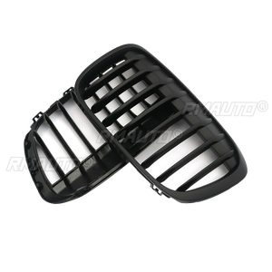 Grilles de pare-chocs avant de voiture, grilles de course noires brillantes pour BMW X1 F48 F49 2016 2017 2018 2019, grille de remplacement à double lamelle - Product Image 4
