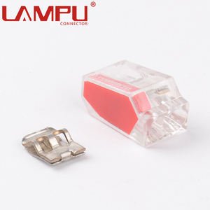 高品質コンパクトスプライス<span class=keywords><strong>2</strong></span>ピンLED電気プラグインプッシュインクイックワイヤケーブル接続 - Product Image 5