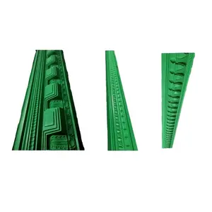 Green fiberglass mold for making plaster gypsum ceiling crown molding line