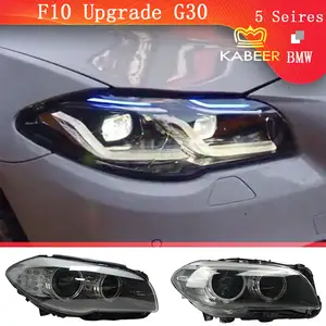 Farol LED F10 modificado para BMW série 5 2009-2016 F10 F18 atualização de xenon para farol F10 Kabeer fábrica armazém dos EUA