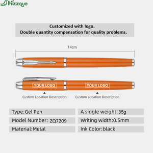 Bolígrafos de <span class=keywords><strong>Gel</strong></span> Metálicos de 0.5mm con Logotipo Personalizado al por Mayor, <span class=keywords><strong>Tinta</strong></span> Brillante, Artículos Promocionales de Escritura con Logotipo Personalizado, Bolígrafo Metálico Tipo <span class=keywords><strong>Parker</strong></span> - Product Image 2