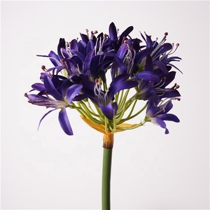 Flores Artificiales de Agapanthus Africanus de Alta Calidad, Estilo Europeo Vintage, Color Morado, Lirios Africanos de Seda para Decoración de Bodas - Product Image 5