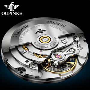 Reloj Oupinke 3269 Original de Lujo Ultrafino para Hombre, Automático, Mecánico, Delgado, con Fecha, Marca Relogio Masculino, Correa de Cuero - Product Image 4