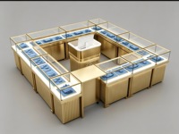 Eleganter Glas-Schuhschrank Vitrine Luxuriöse Schmuck-Ausstellungsvitrine Indoor-Kiosk für Einkaufszentren