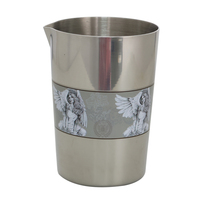 Tasse à mélanger en acier inoxydable de 500ml /800ml avec accessoires de bar à motifs et shakers à cocktail pour bar et cafés