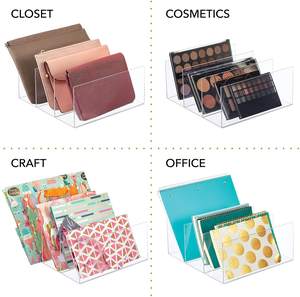 Espositore in Acrilico per Borse - Sistema di Organizzazione per Armadio per Borse con Cerniera, Pochette, Portafogli, Libri Tascabili - 3 Scomparti - Product Image 6