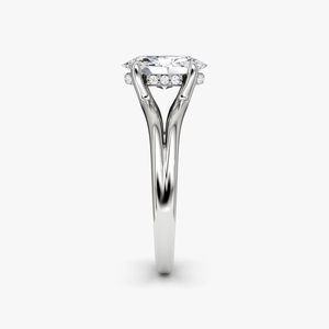 Bague de fiançailles romantique en argent avec halo caché en moissanite et diamant, bijoux élégants pour femme, cadeau de mariage ou de demande en mariage - Product Image 1