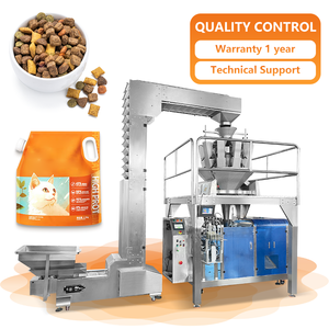 Machine d'emballage entièrement automatique à dix têtes pour granulés, machine de remplissage et de scellage de sacs à fermeture éclair Doypack pour aliments pour chiens - Product Image 1