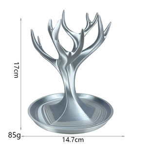 Portagioie a forma di albero in metallo, supporto da terra per organizzare e esporre gioielli - Product Image 4