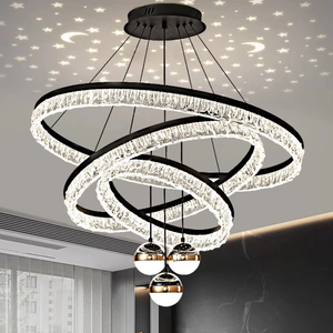Romantica stella LED lampadario per la camera da letto soggiorno sala da pranzo moderna acrilico in ferro ciondolo luce calda alla moda per i <span class=keywords><strong>bambini</strong></span> - Product Image 4