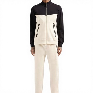 Survêtement Homme Personnalisé Printemps Uni Col Montant Extensible Quatre Sens Léger Respirant Séchage Rapide Sportswear Décontracté 100% Coton - Product Image 1
