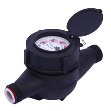 DN15 Plastic nylon black color Water Meter/Plastic mechanical water meter