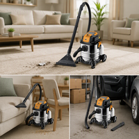 Aspirateur de type bidon multifonctionnel de haute qualité, nouvelle conception, 20 L, pour tapis, canapé, chaise, voiture - Utilisation humide/sèche