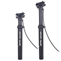 Tija de sillín con gotero para MTB, poste de asiento de suspensión ajustable, enrutamiento interno, Cable externo, palanca remota, 100mm, viaje, 30,9, 31,6
