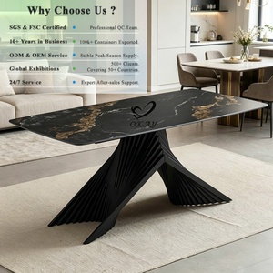<span class=keywords><strong>Table</strong></span> <span class=keywords><strong>de</strong></span> <span class=keywords><strong>cuisine</strong></span> en pierre frittée OKAY, résistante aux rayures, robuste, décoration moderne, <span class=keywords><strong>table</strong></span> à manger en céramique pour restaurant - Product Image 1