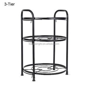 Bền Hộ Gia Đình Đồ Nội Thất Góc Sắp Xếp <span class=keywords><strong>5</strong></span> Hai Lớp Kệ Nhà Bếp Dây Thép Kim Loại Lưu Trữ Kệ - Product Image 3