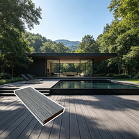 Plancher de terrasse en composite WPC haute densité, plancher de terrasse solide, imperméable, durable pour les zones à fort trafic