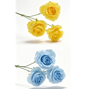 ดอกไม้ประดิษฐ์เทียนฉี แอนนาโรส โพลีเอสเตอร์ ก้านเดี่ยว สีเหลือง สีฟ้า สำหรับตกแต่งบ้าน งานแต่งงาน ฉากดอกไม้ติดผนัง - Product Image 1
