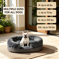 Lit pour chien rectangulaire moderne et respirant pour chats et chiens, imperméable, en mousse à mémoire de forme, avec housse amovible et lavable, fond antidérapant