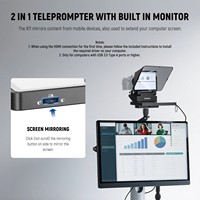 Neewer X11 Téléprompteur en aluminium 2-en-1 avec moniteur pour les interviews