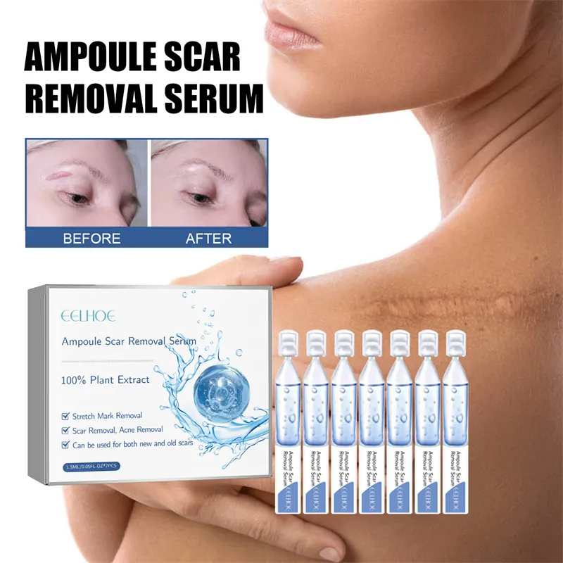 Eelhoe 7 Stuks Stretch Mark Litteken Acne Verwijderen Kraamchirurgie Brandwond Reparatie Plant Extract Ampul Litteken Verwijdering Serum Set