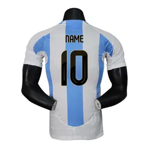 Venta al por mayor uniforme de fútbol unisex para adultos personalizado 1:1 jugador versión Jersey de América Brasil México Colombia