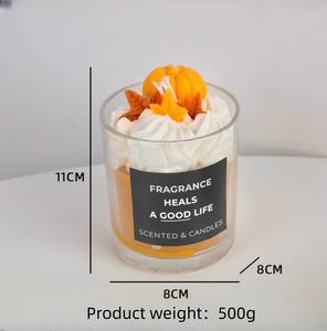 เทียนหอมขี้ผึ้งถั่วเหลืองครีมผลไม้เทียนหอมน่ารักสุดหรูสำหรับบ้าน - Product Image 4