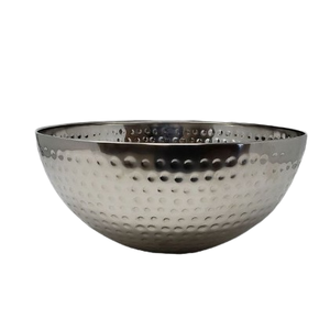 Diseño martillado brillante pulido mesa de cena centro de mesa hogar cocina Mesa frutero forma única cuenco para servir comida - Product Image 6