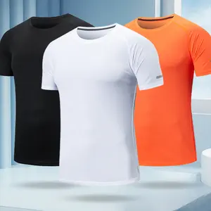 남자의 얼음 냉각 짧은 소매 스포츠 T-셔츠 습기 Wicking 활동적인 운동 성과 운영하는 체육관 셔츠
