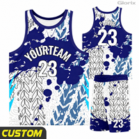 Maillot de basket-ball bleu personnalisé avec design gratuit, sublimation NZ AU, maillot et short de basket-ball pour hommes, ensembles d'uniformes de basket-ball
