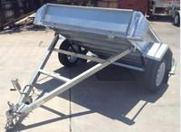 Remorque Automobile en Aluminium Personnalisable avec Plancher en Tôle d'Acier et Roue Galvanisée à Vendre – Dispose d'un Double Essieu